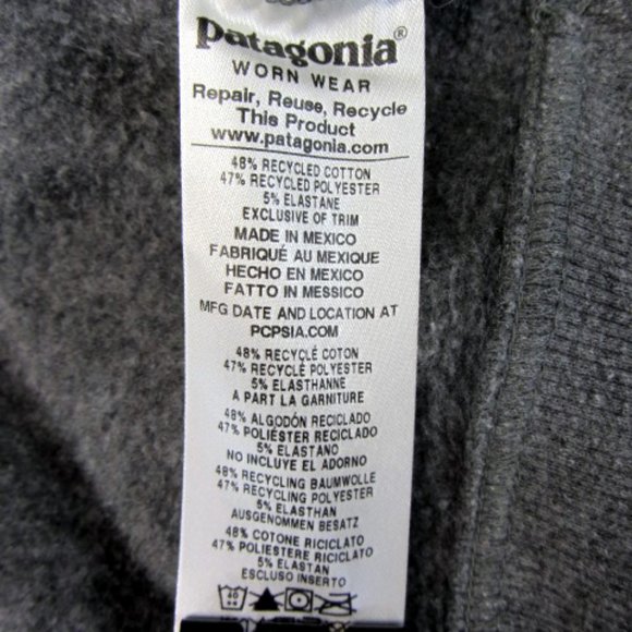 PATAGONIA Uprisal Hoodie "Fed up with melt down" Recycled Cotton & Poly. Size XL - Picture 7 of 7